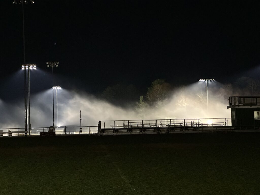 Misty athletic fields