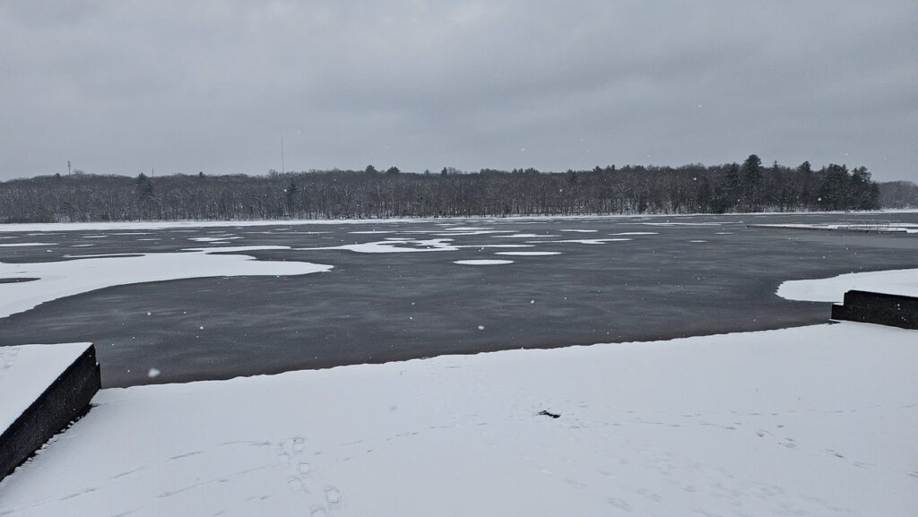 Snow at Hopkinton Reservoir