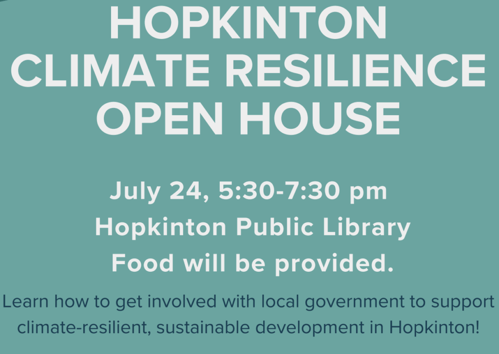 Climate resiliency open house flyer