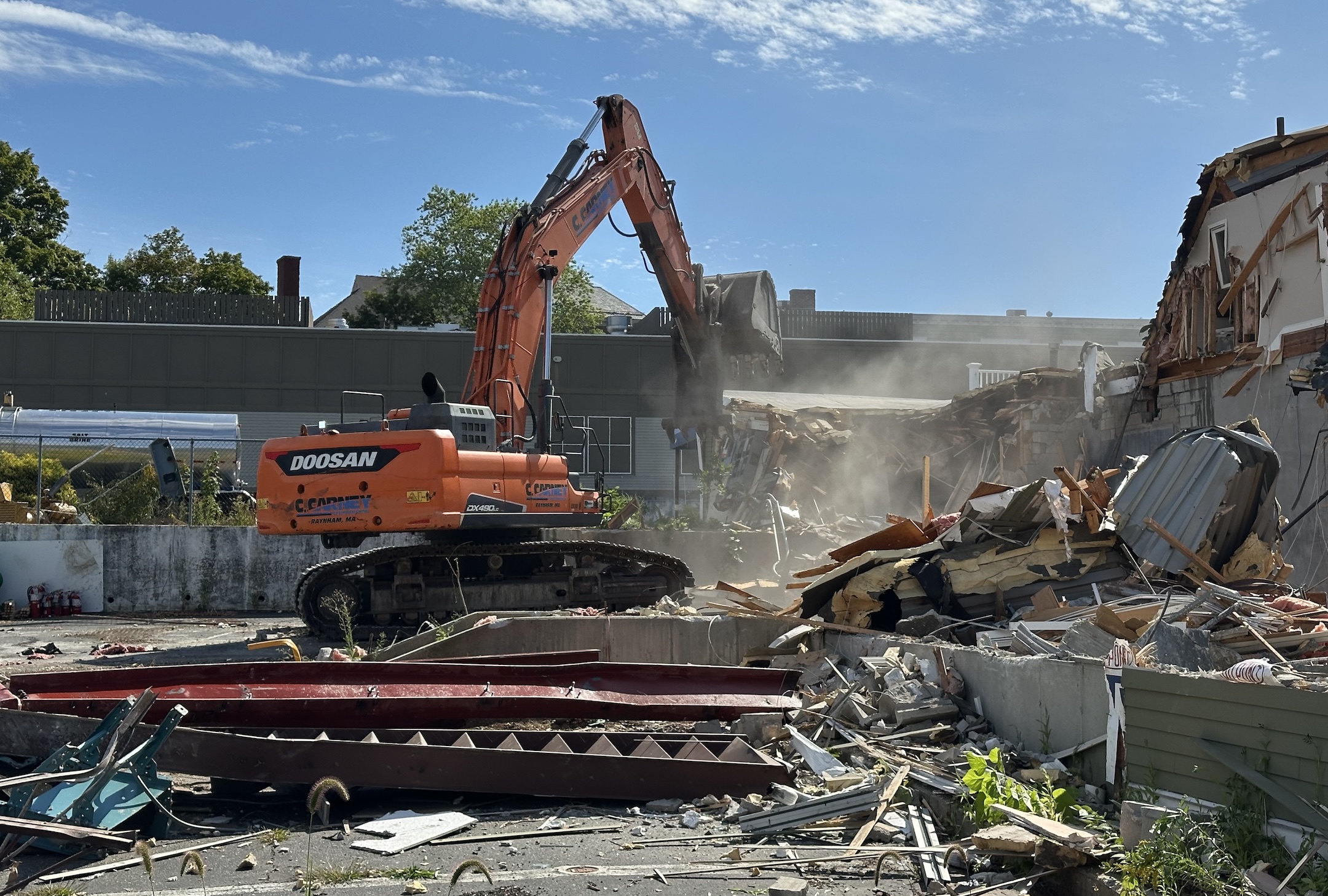 Photos: Demolition of Hopkinton Drug begins