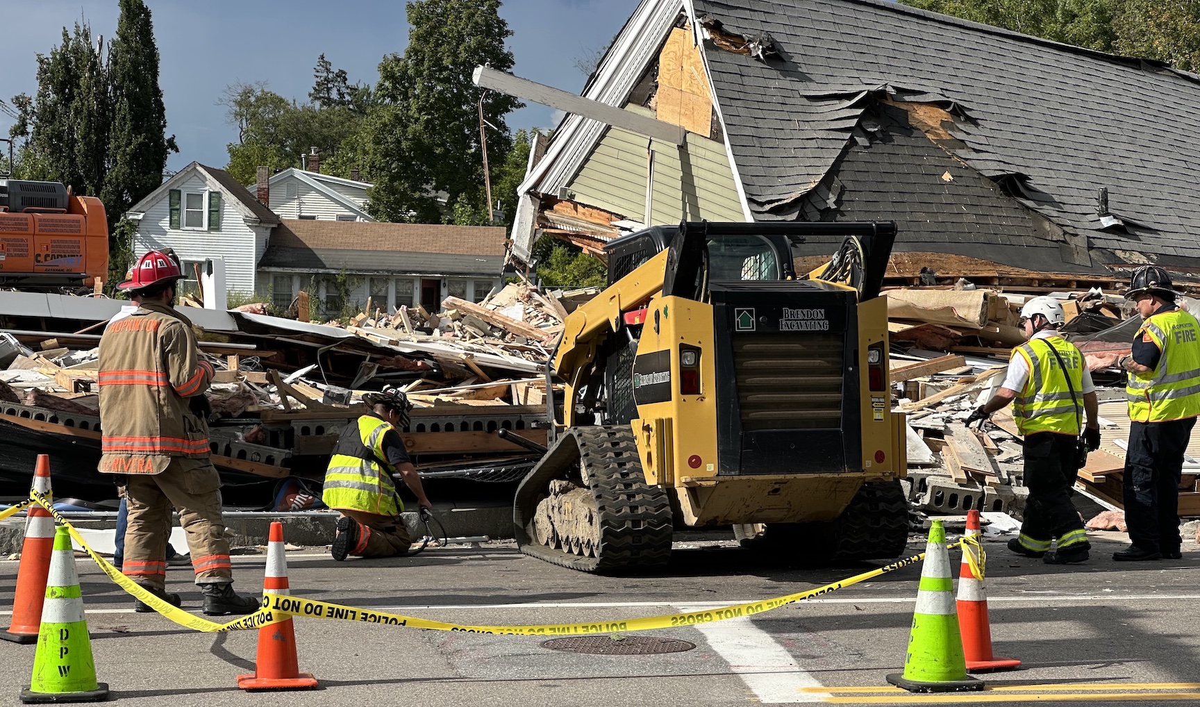Wall of Hopkinton Drug building collapses onto Main Street