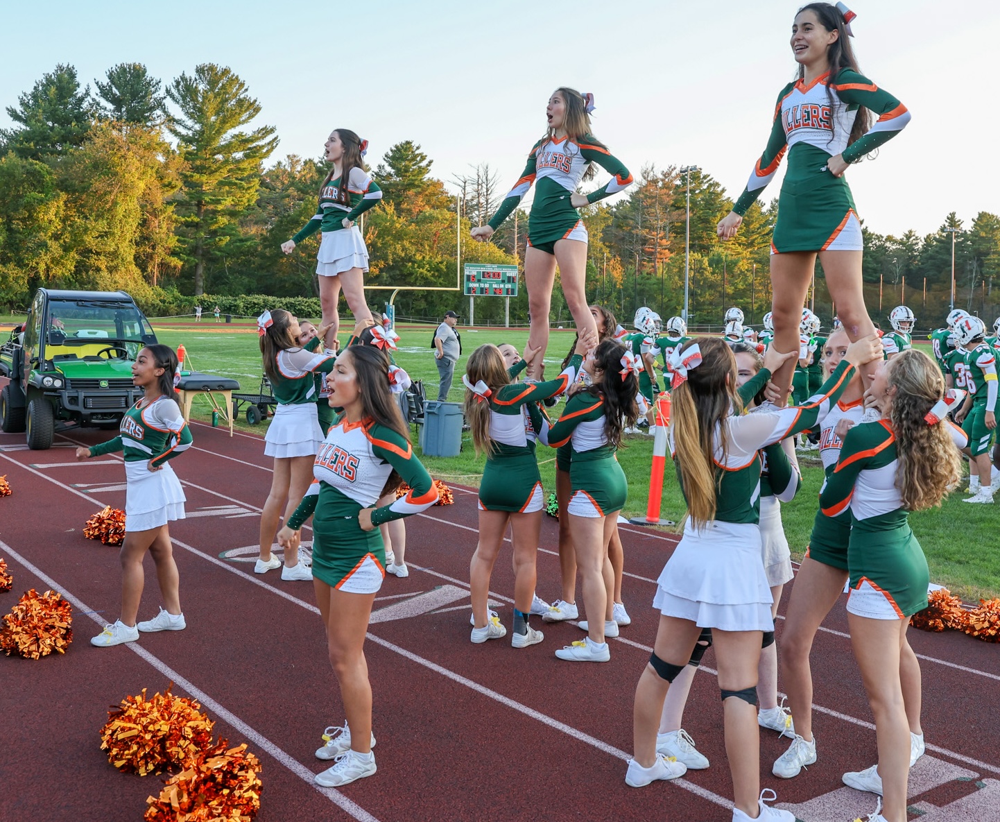 HHS cheer has fun with larger roster