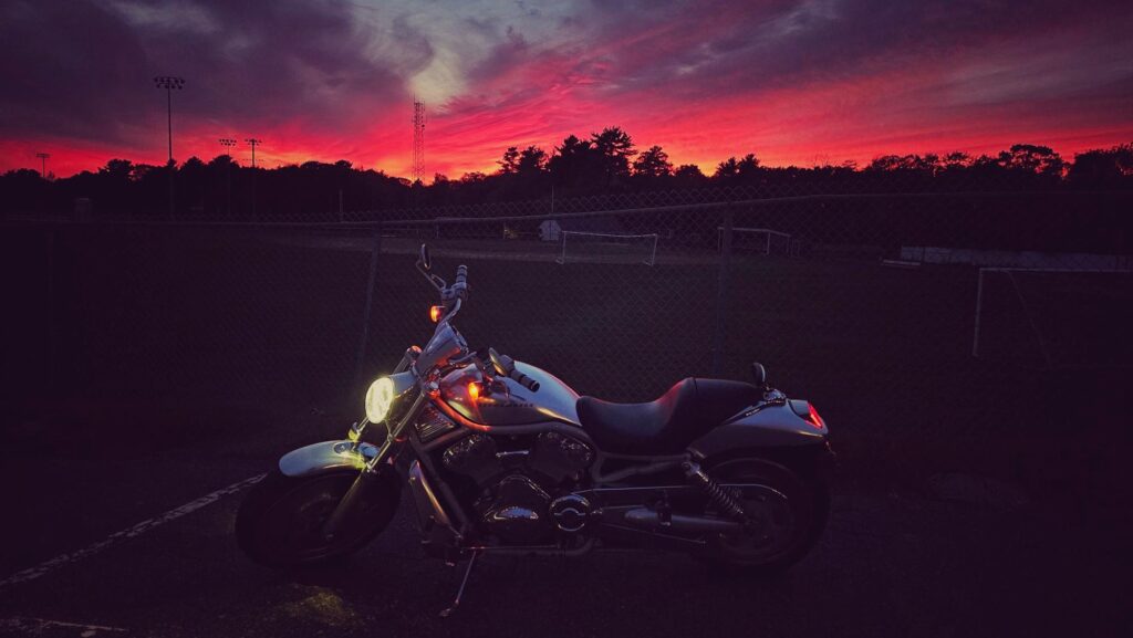 Motorcycle HMS parking lot