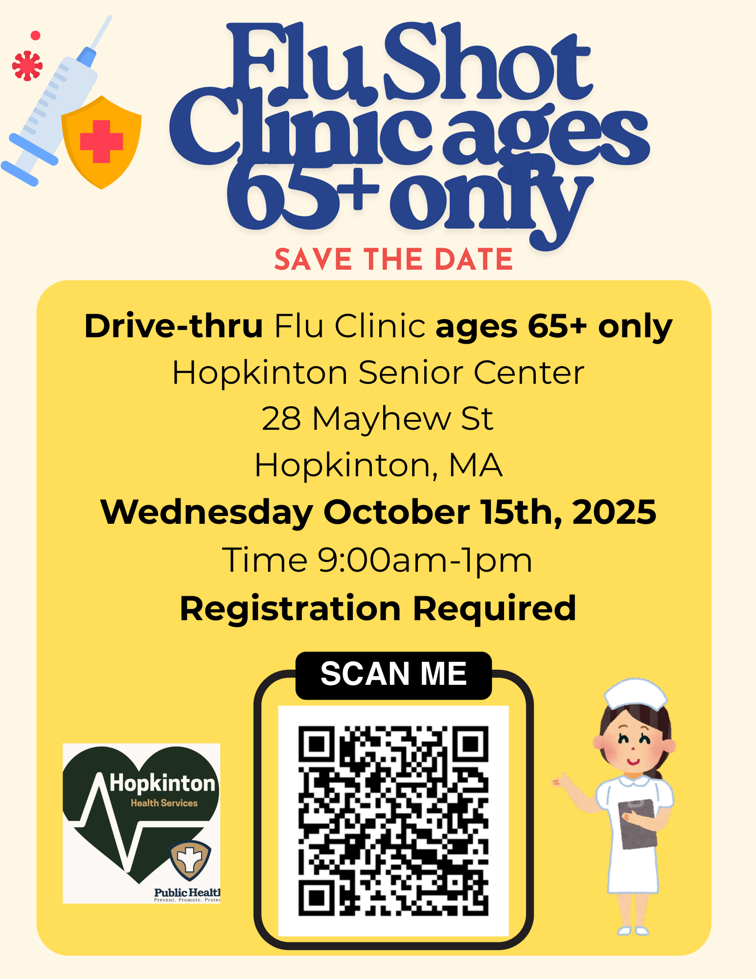 Senior Flu (ages 65+) Clinic 2025
