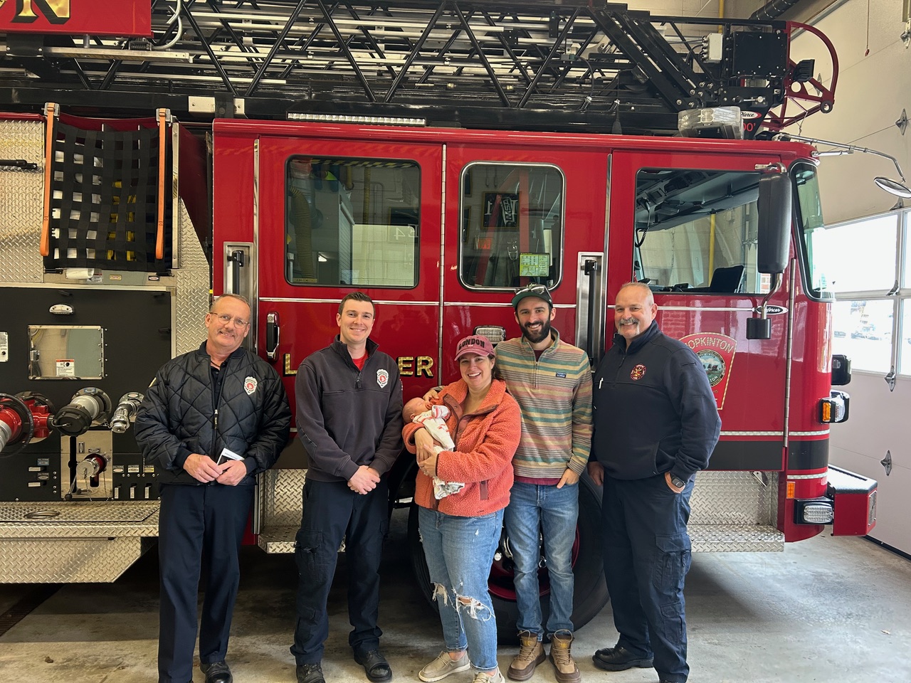 Family returns to thank HFD personnel after son’s birth in ambulance