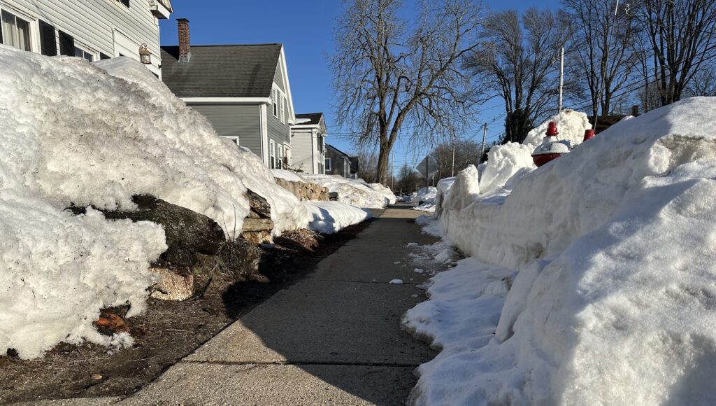 Snow Piles Pleasant Street