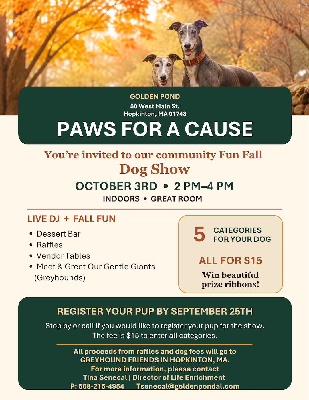 Golden Pond Paws for a Cause