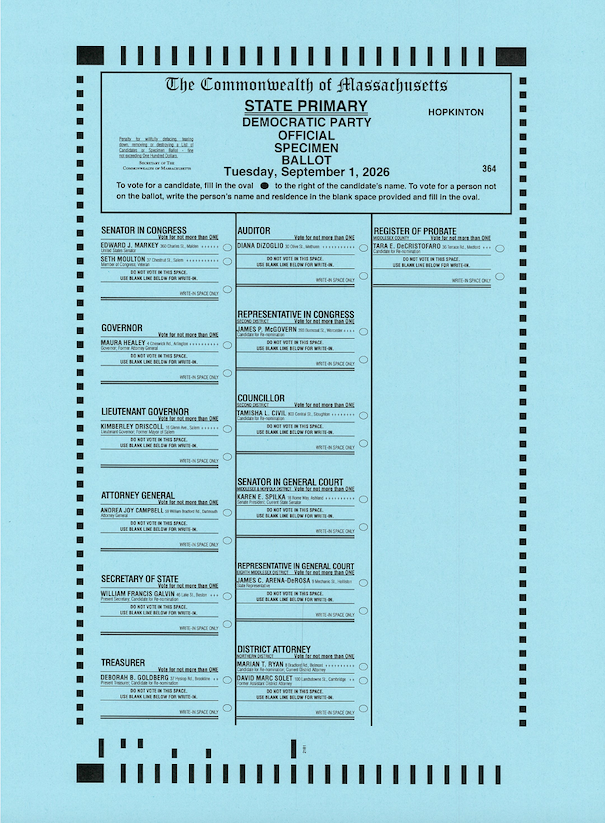 Democratic Ballot Primary